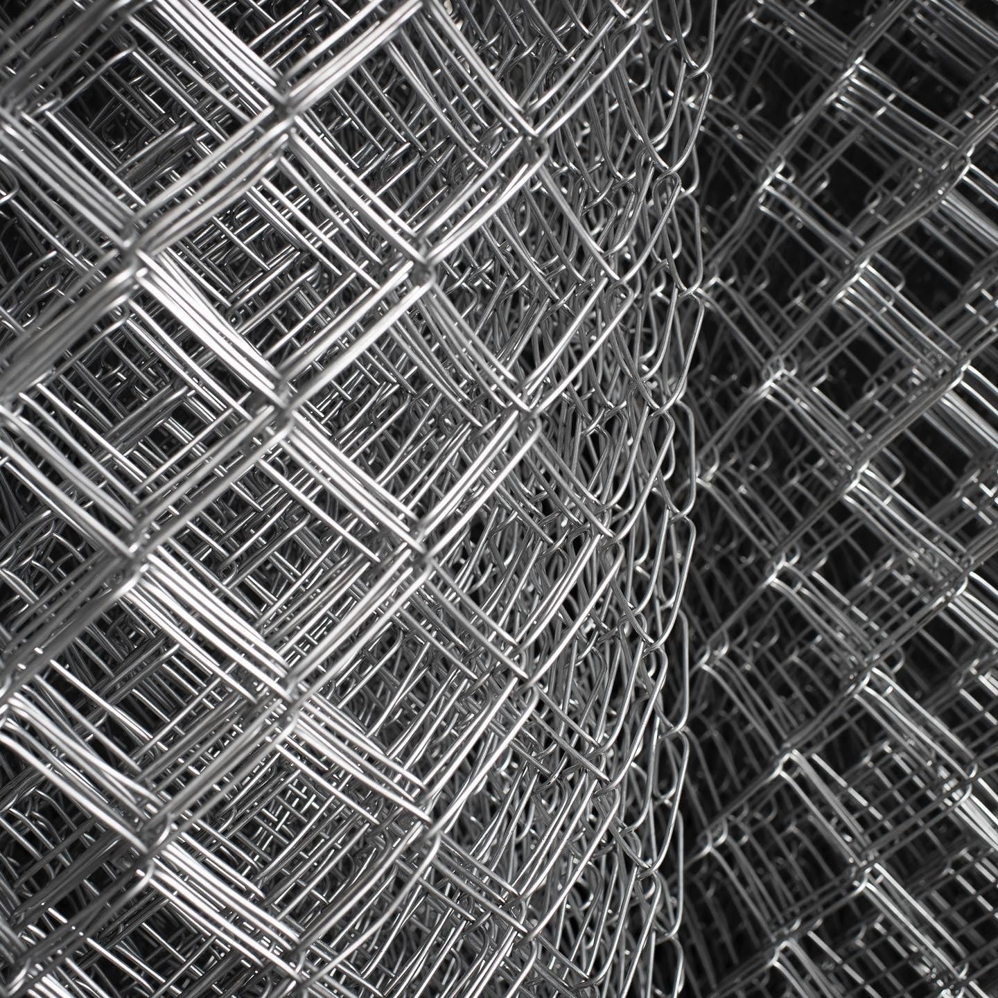 Galvanized chain-link fencing